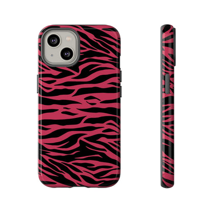 Magenta Wild Tiger Pattern Print Phone Case