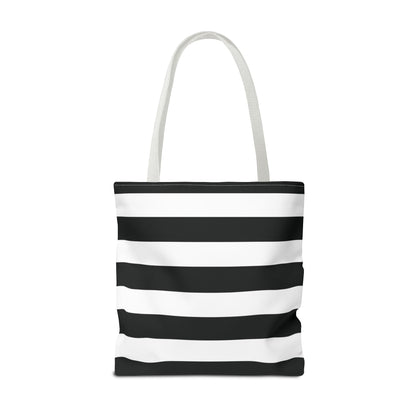 Black and White Shoulder Tote Bag, Stylish Grocery Bag, Chic Beach Tote, Fashionable