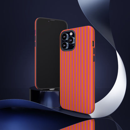 Orange Pink Striped Tough Phone Cases