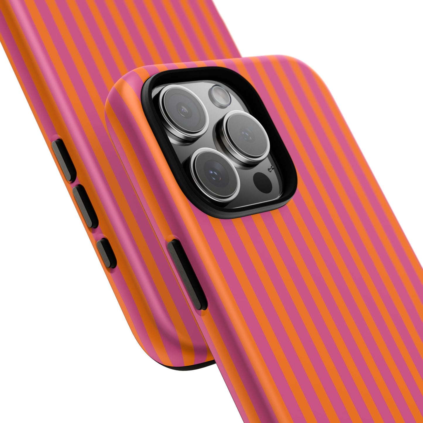 Orange Pink Striped Tough Phone Cases