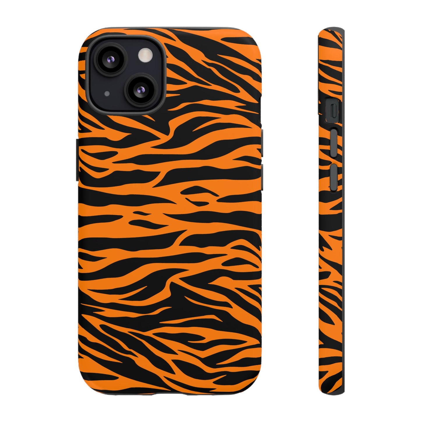 Orange Cute Wild Tiger Print Pattern Phone Case for iPhone Galaxy S and Pixel Phones