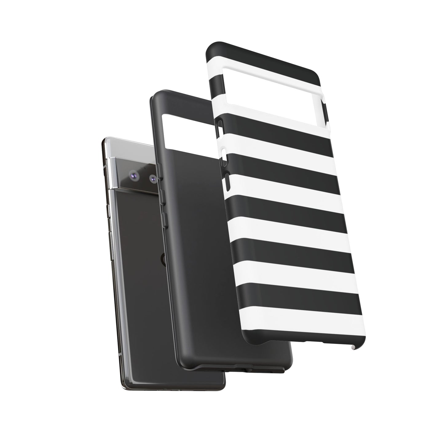 Black White Stripe  Phone Case for iPhone, Samsung S, Google Pixel Phones