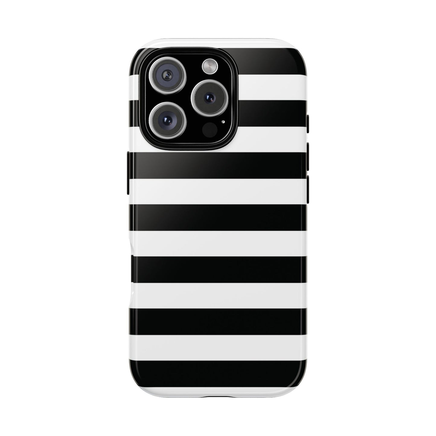 Black White Stripe  Phone Case for iPhone, Samsung S, Google Pixel Phones