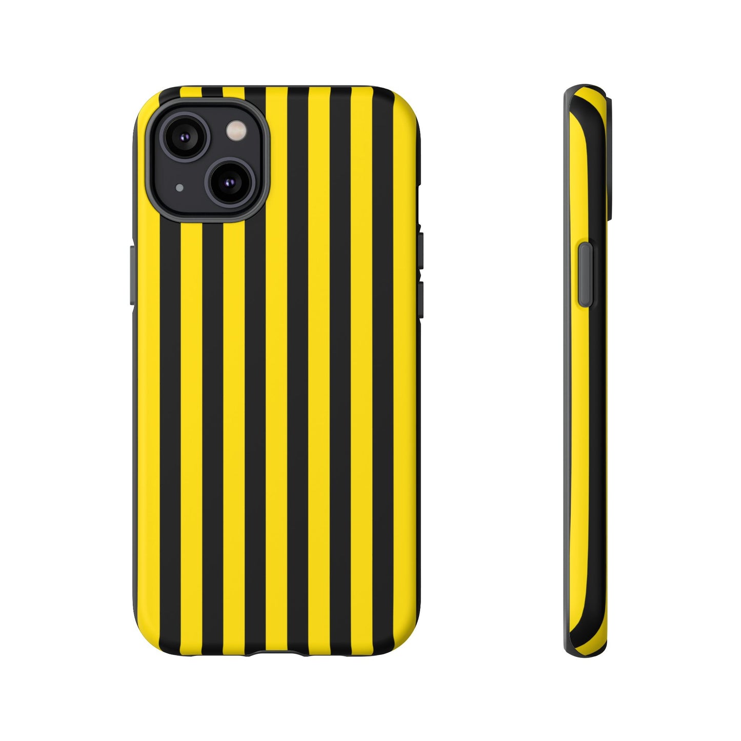 Yellow & Black Stripe Tough Case Phone Case for iPhone, Samsung, Google Mobile phones