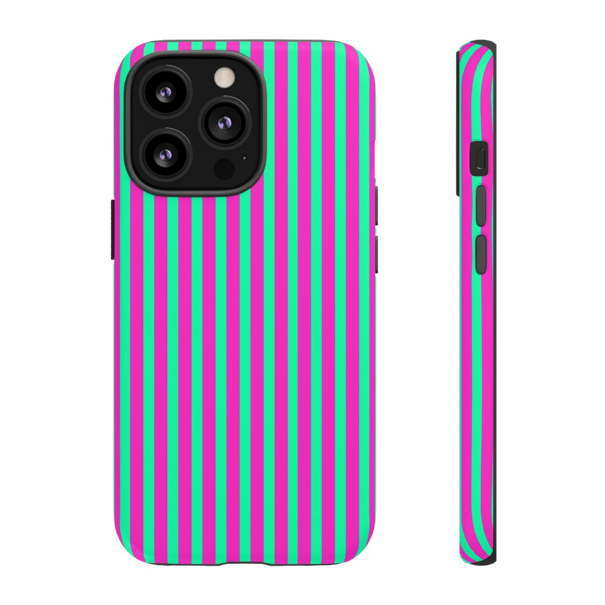 Green Pink Striped Phone Case Cover