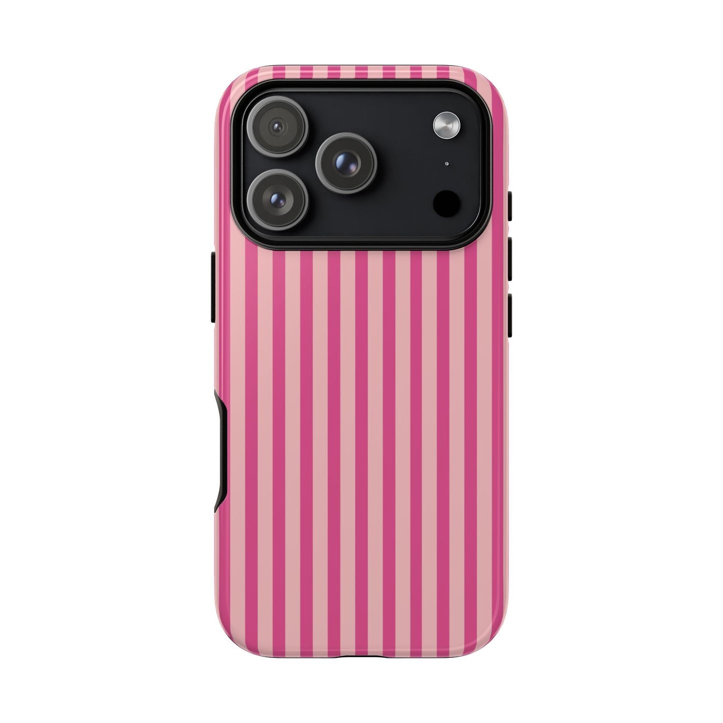 Pink Stripe Everyday Phone Case Cover, Protective Smartphone Cover, Trendy Accessories