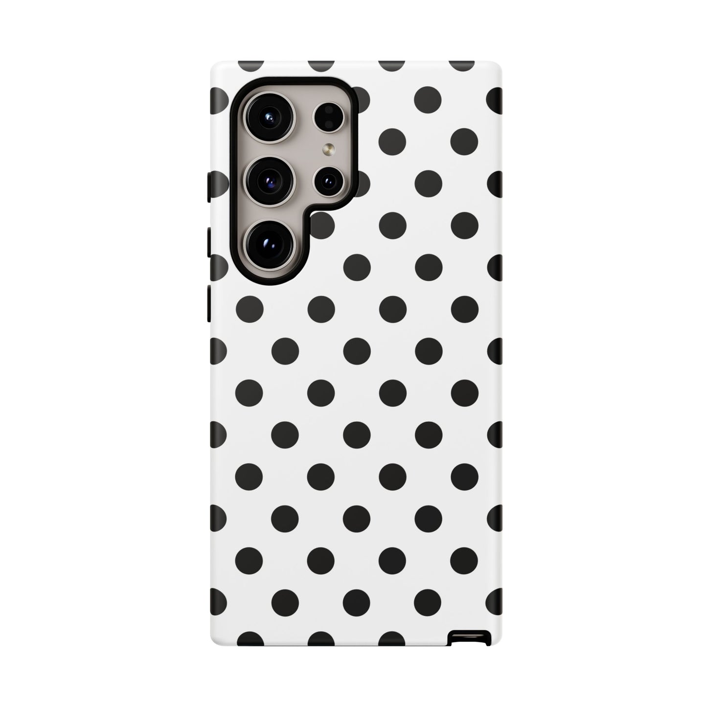 Black White Polka Dot Phone Case Cover  iPhone, Samsung Galaxy S25, Google Pixel 7