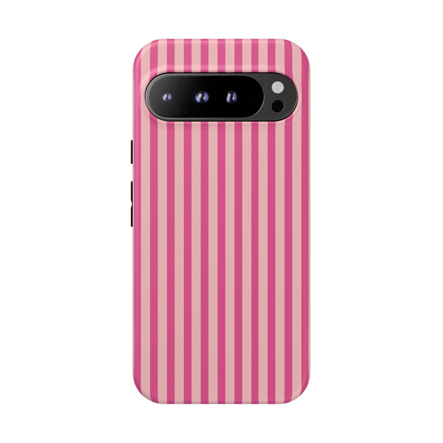 Pink Stripe Everyday Phone Case Cover, Protective Smartphone Cover, Trendy Accessories