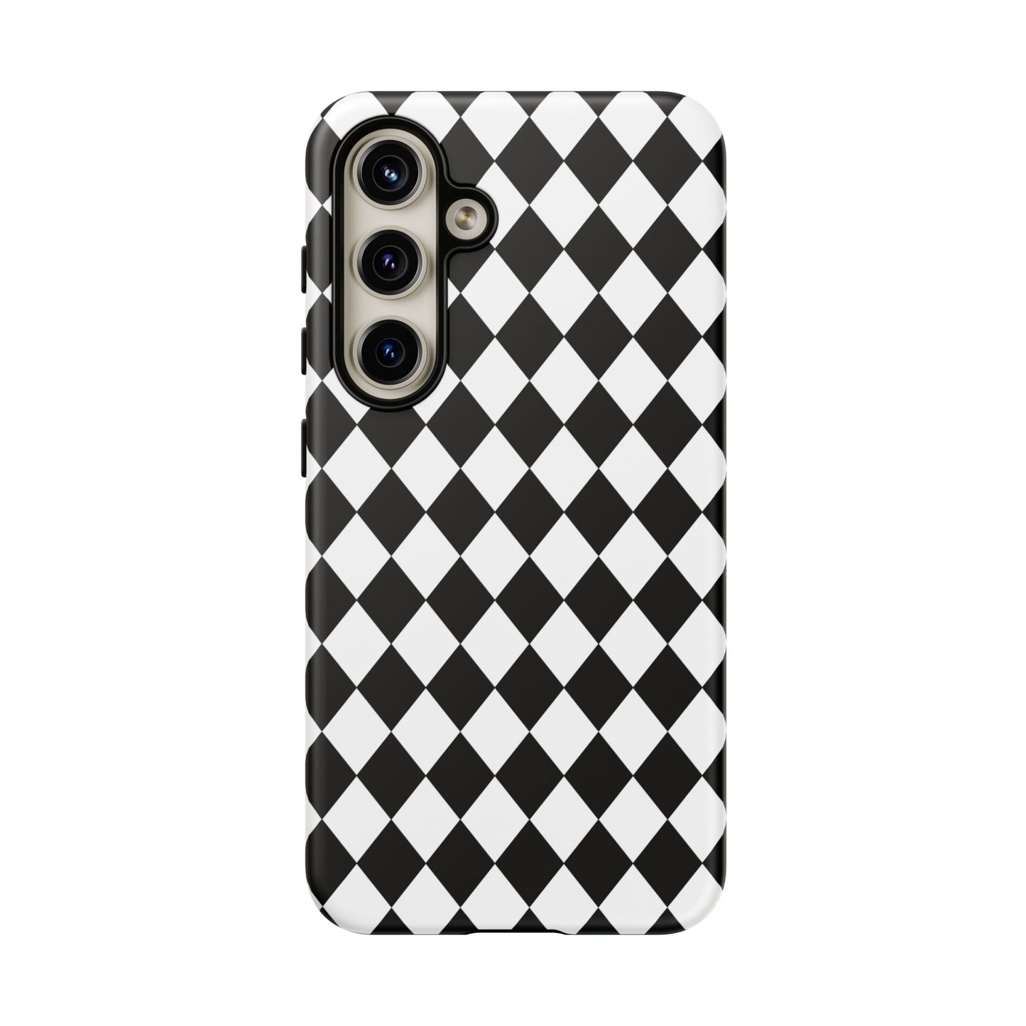 White and Black Dimond Tough phone Case Cover | iPhone | Google | Samsung