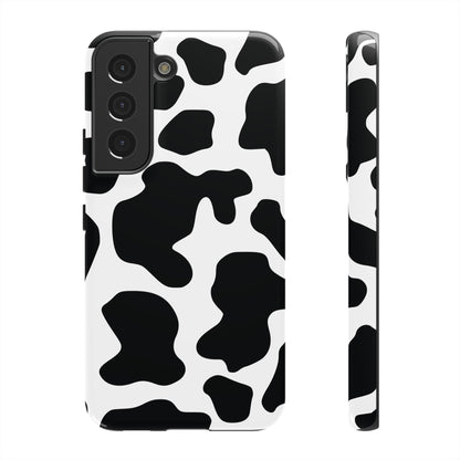 Black Cow Print Phone Case Cover for  iPhone, Samsung, Google Phones