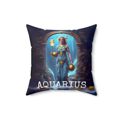 Aquarius Horoscope Astrology Square Throw Pillow