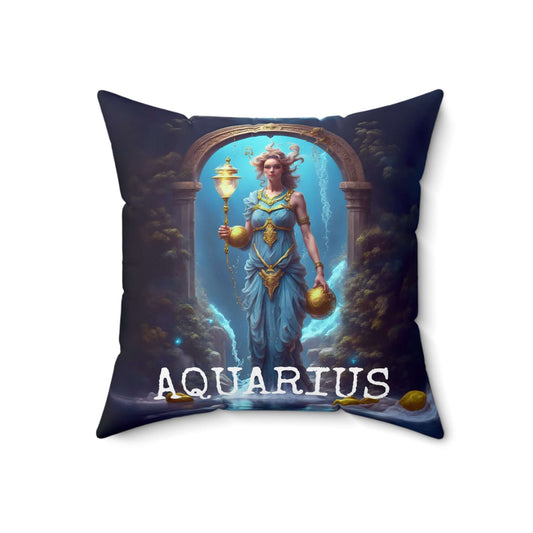 Aquarius Horoscope Astrology Square Throw Pillow