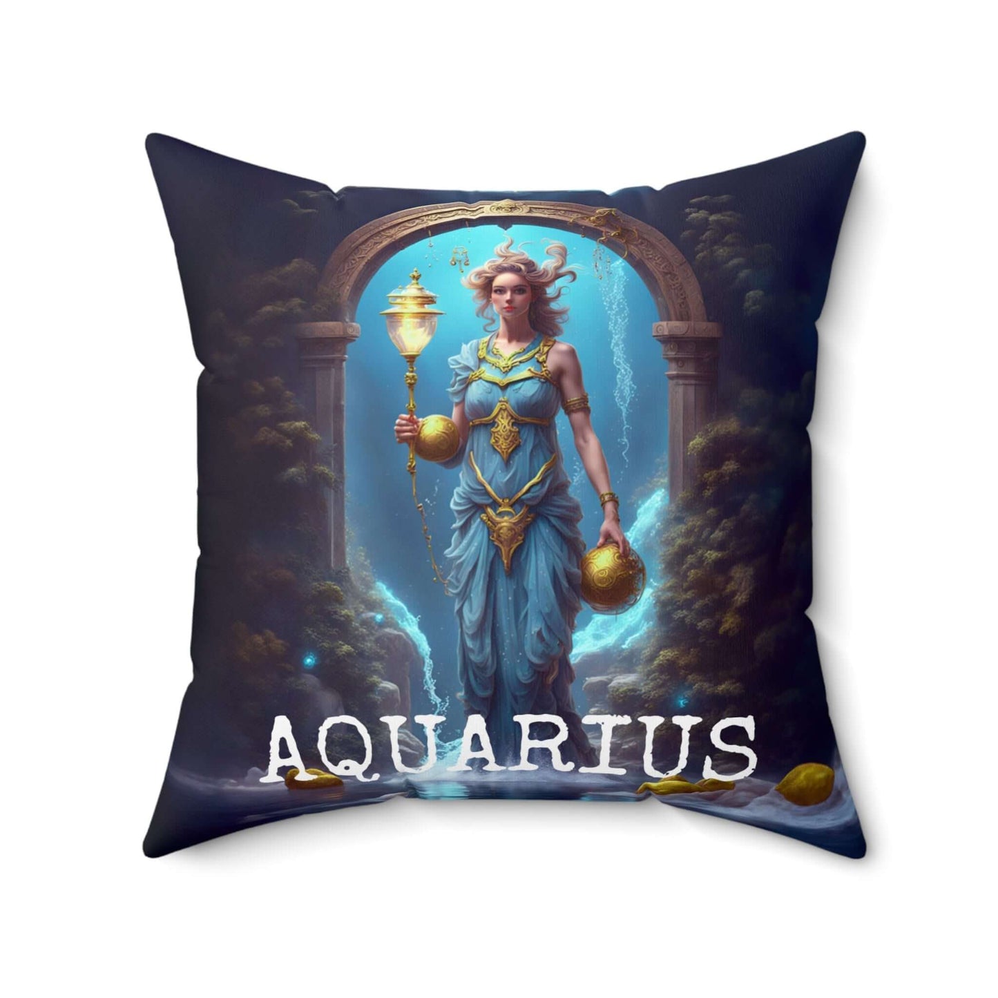 Aquarius Horoscope Astrology Square Throw Pillow