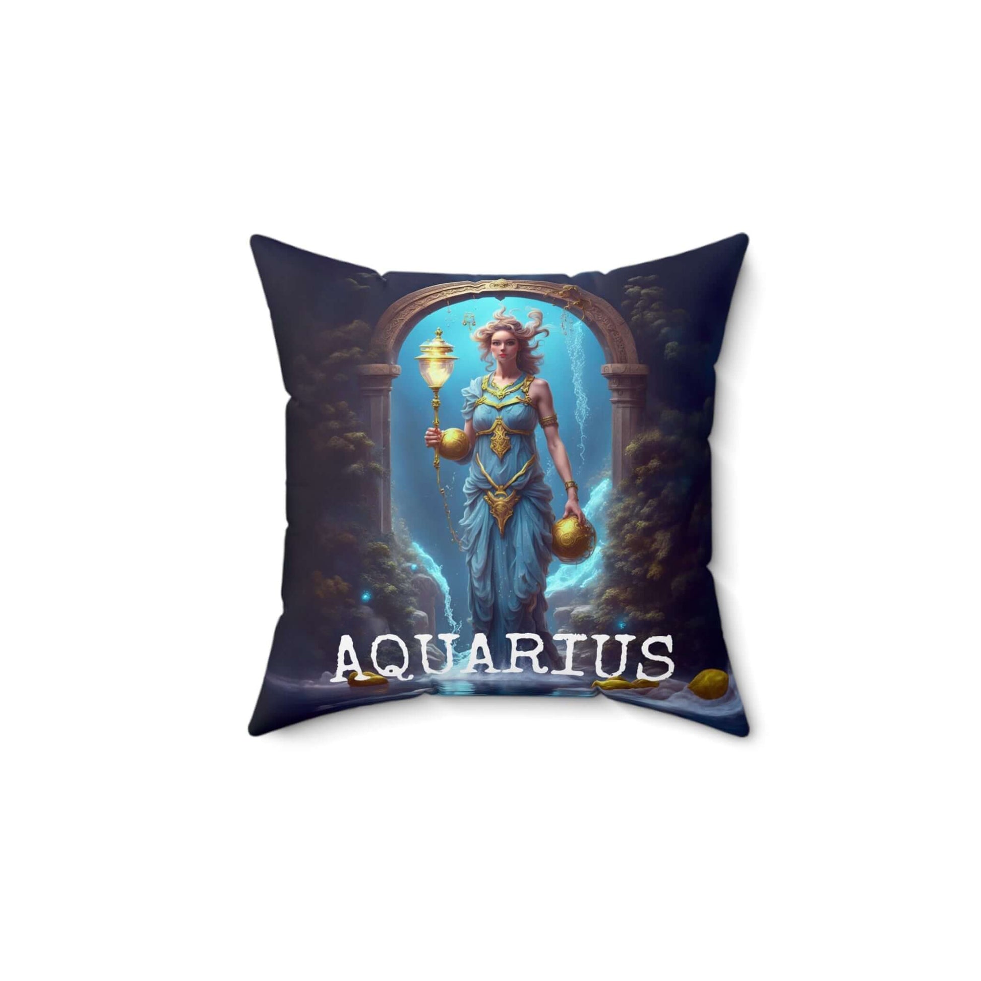 Aquarius Horoscope Astrology Square Throw Pillow