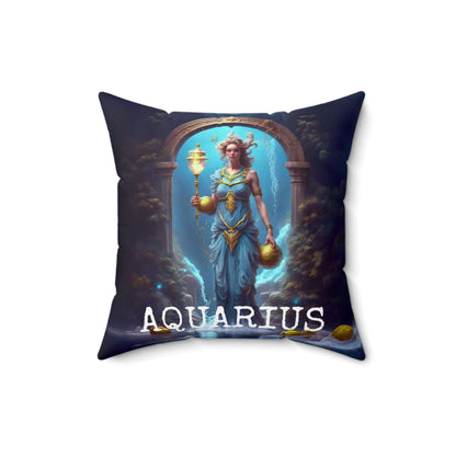 Aquarius Horoscope Astrology Square Throw Pillow