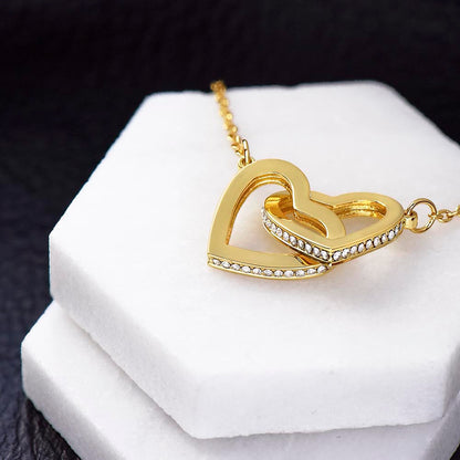 Girlfriend Necklace Intertwined Gold | Rose Gold | White Gold Hearts Pendent