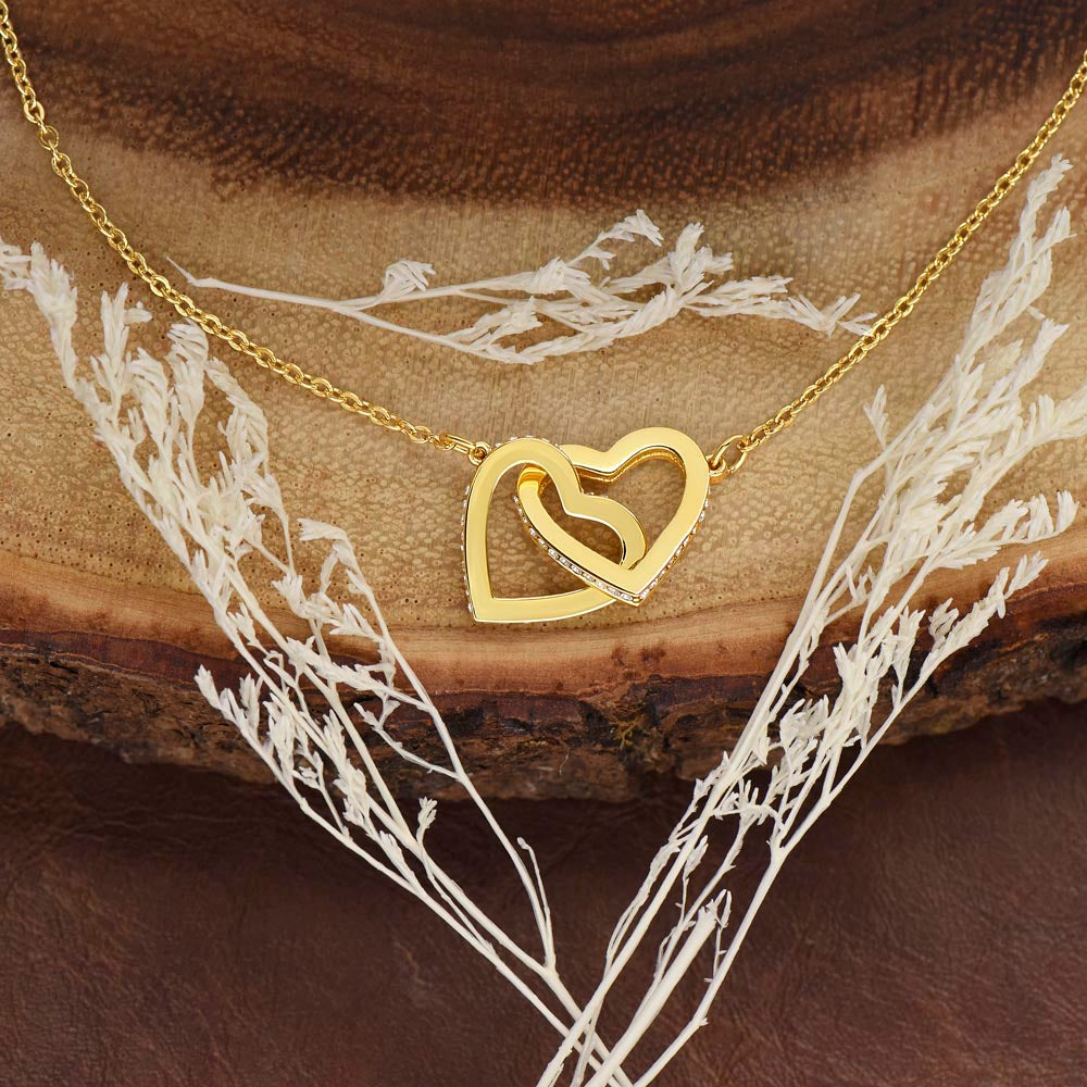 Girlfriend Necklace Intertwined Gold | Rose Gold | White Gold Hearts Pendent