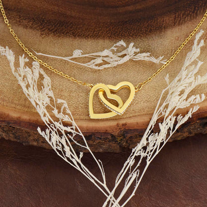 Girlfriend Necklace Intertwined Gold | Rose Gold | White Gold Hearts Pendent