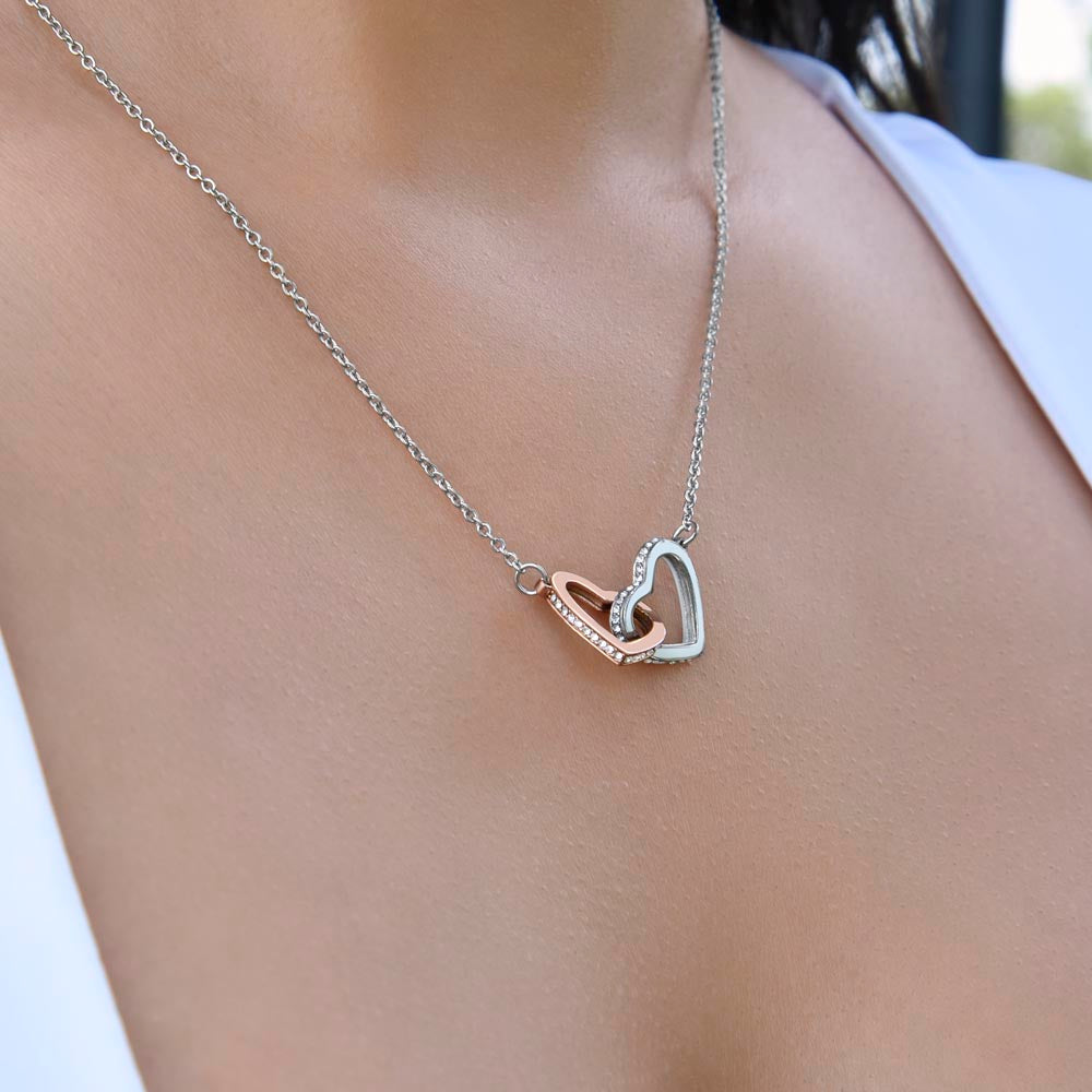 Girlfriend Necklace Intertwined Gold | Rose Gold | White Gold Hearts Pendent