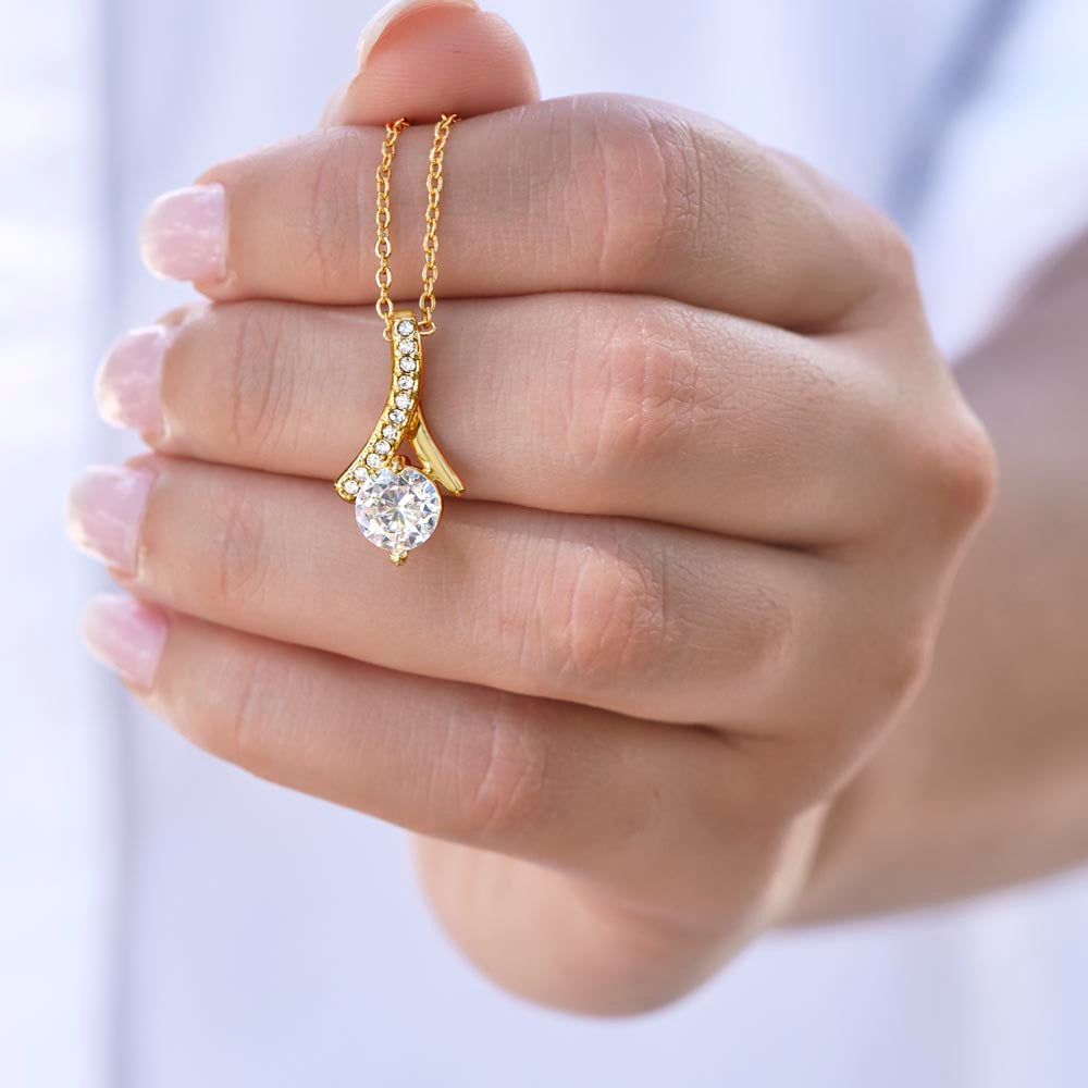 Necklace White Gold Cubic Zirconia Twist Rounded Pendent