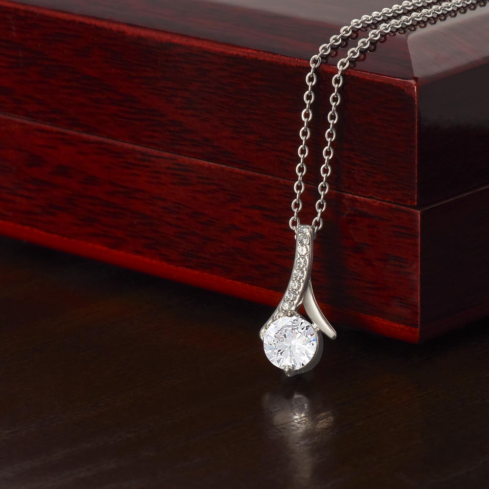 Necklace White Gold Cubic Zirconia Twist Rounded Pendent