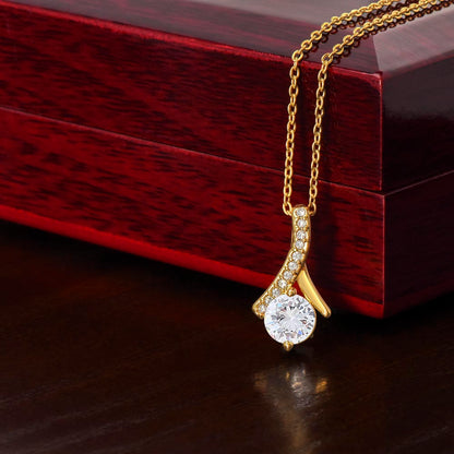 Necklace White Gold Cubic Zirconia Twist Rounded Pendent