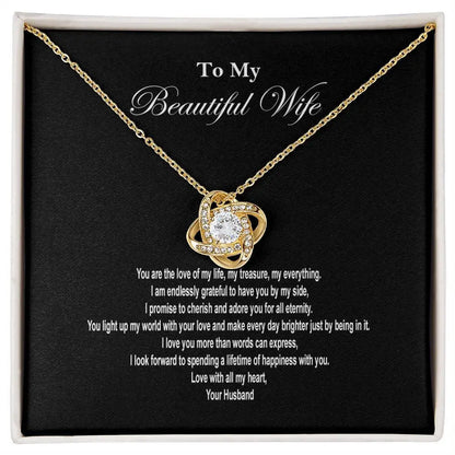 Beautiful Wife Must Have Love Knot Necklace from Husband