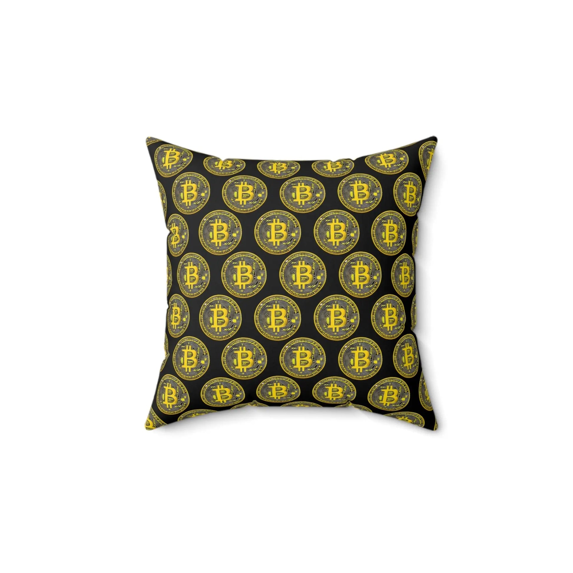 Bitcoin Polyester Square Pillow