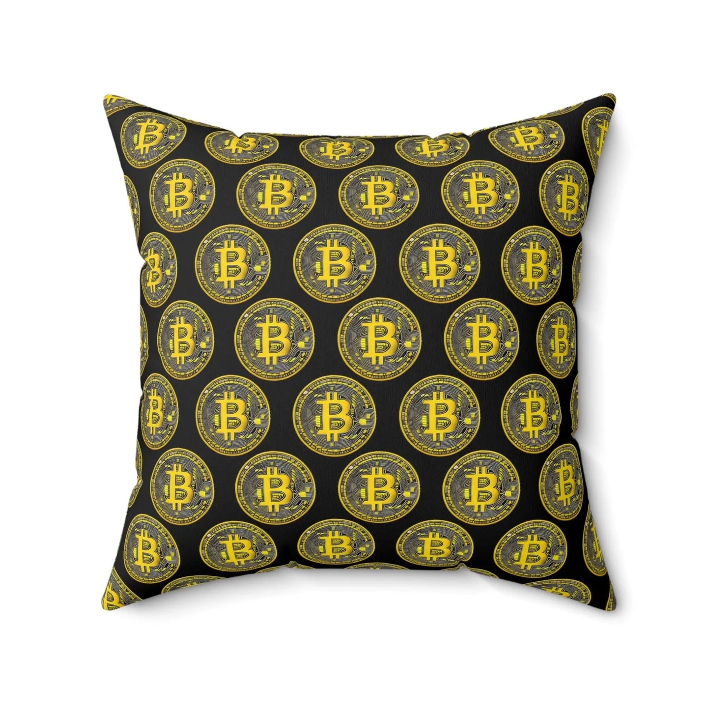 Bitcoin Polyester Square Pillow