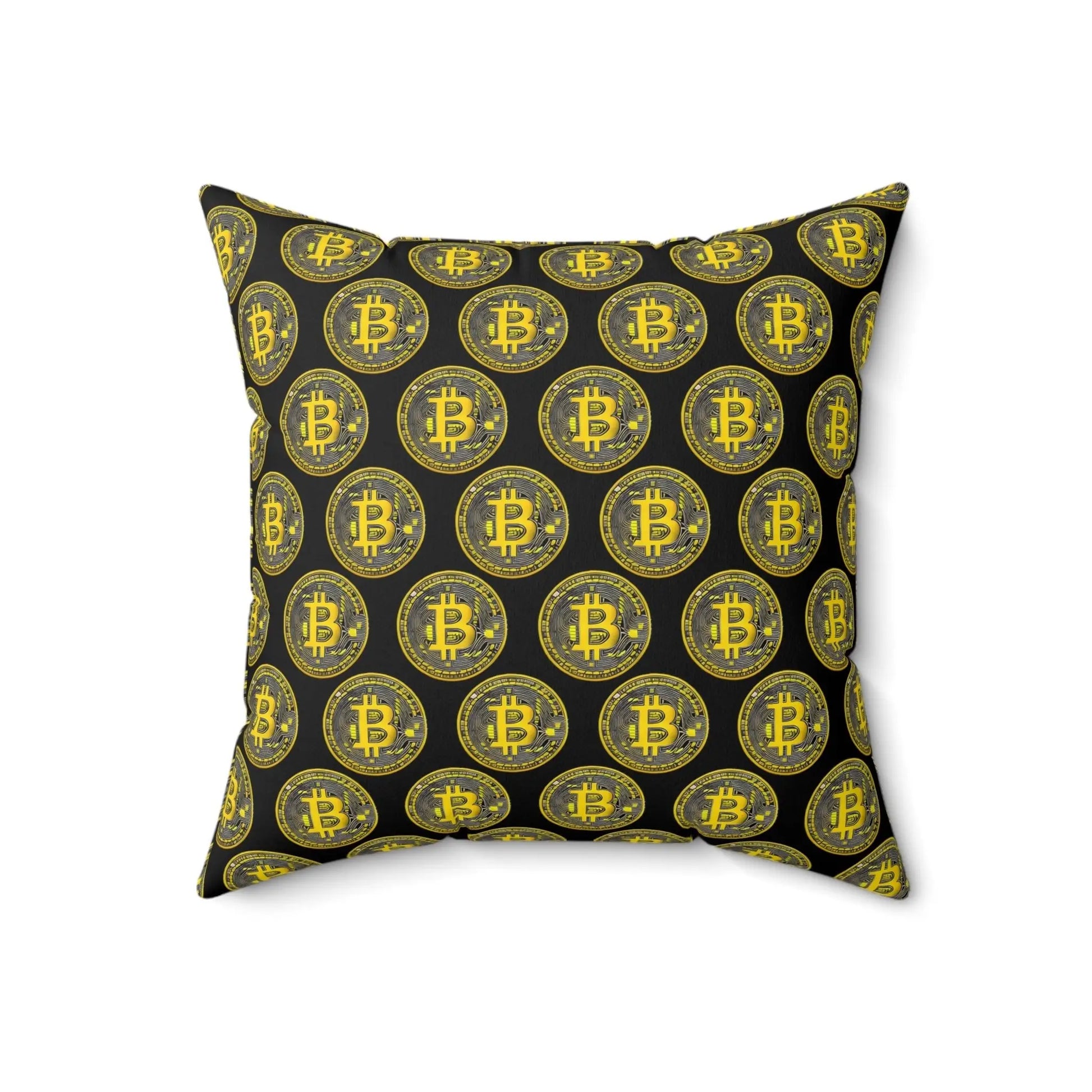 Bitcoin Polyester Square Pillow