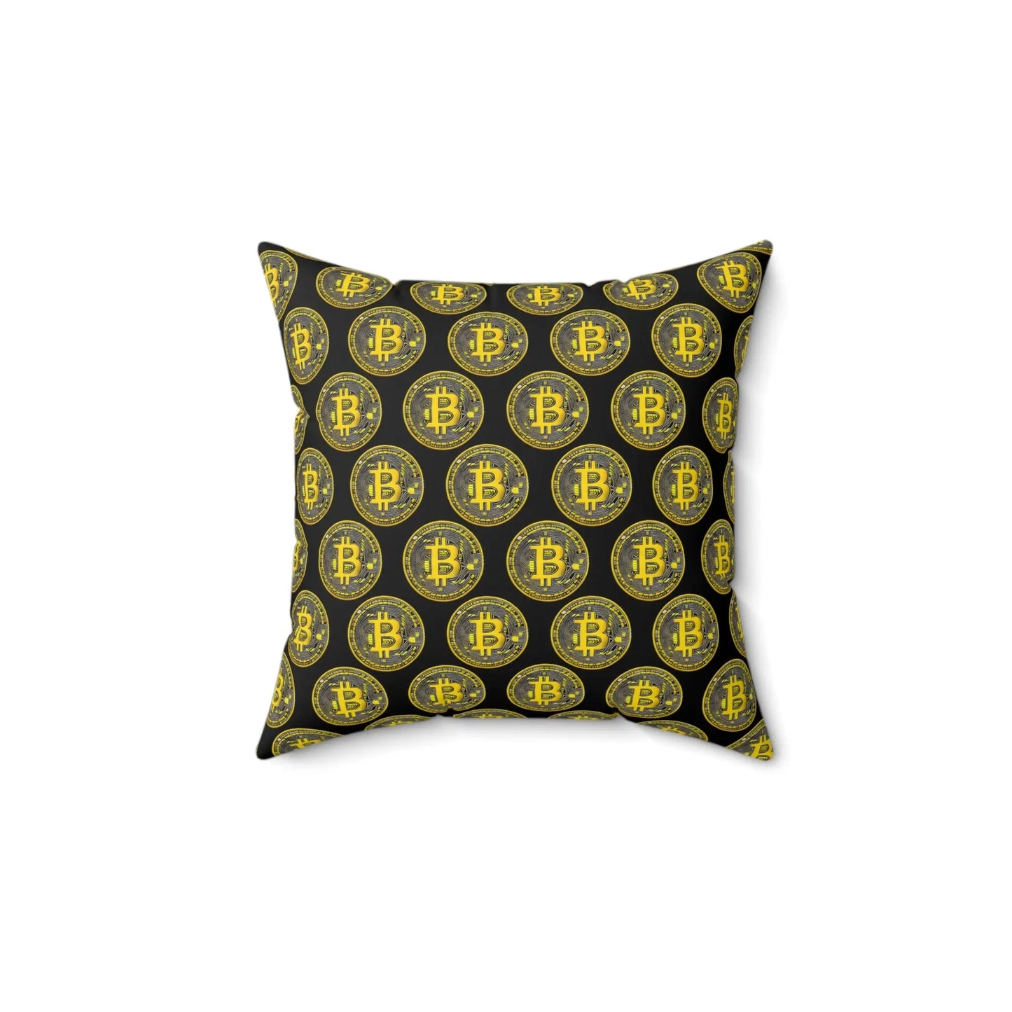 Bitcoin Polyester Square Pillow