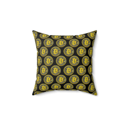 Bitcoin Polyester Square Pillow