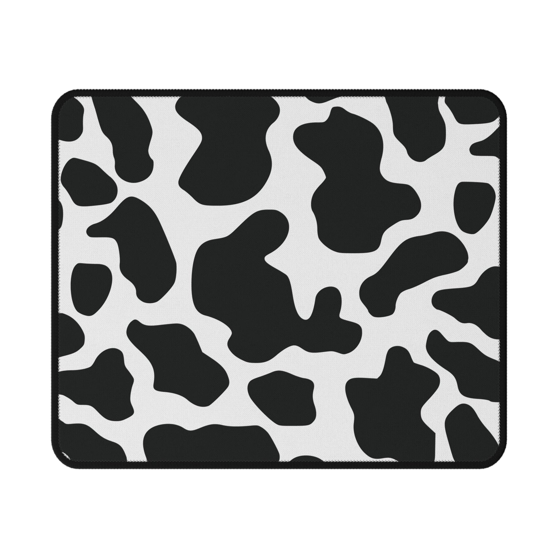 Black and White Cow Print Non-Slip Computer Desk Mouse Pad Mat - 9.5’’ × 8’’ - Home Decor