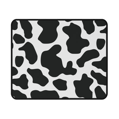 Black and White Cow Print Non-Slip Computer Desk Mouse Pad Mat - 9.5’’ × 8’’ - Home Decor