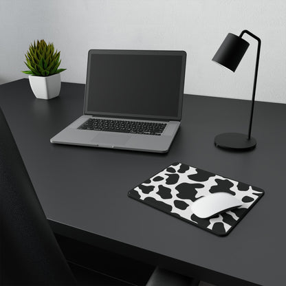 Black and White Cow Print Non-Slip Computer Desk Mouse Pad Mat - 9.5’’ × 8’’ - Home Decor