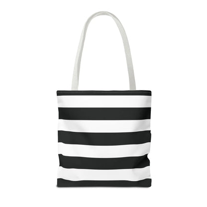 Black and white shoulder tote bag with canvas fabric and matching handles perfect as a white shoulder tote