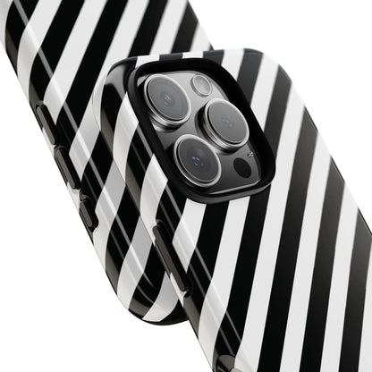 Black White Diagonal Phone Case Cover Protective Sleek Cell Phone Case Modern Smartphone Stylish - Mobile Phone Cases