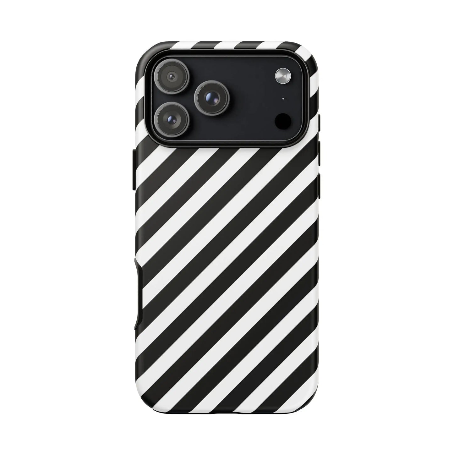 Black White Diagonal Phone Case Cover Protective Sleek Cell Phone Case Modern Smartphone Stylish - iPhone 17 Pro Max