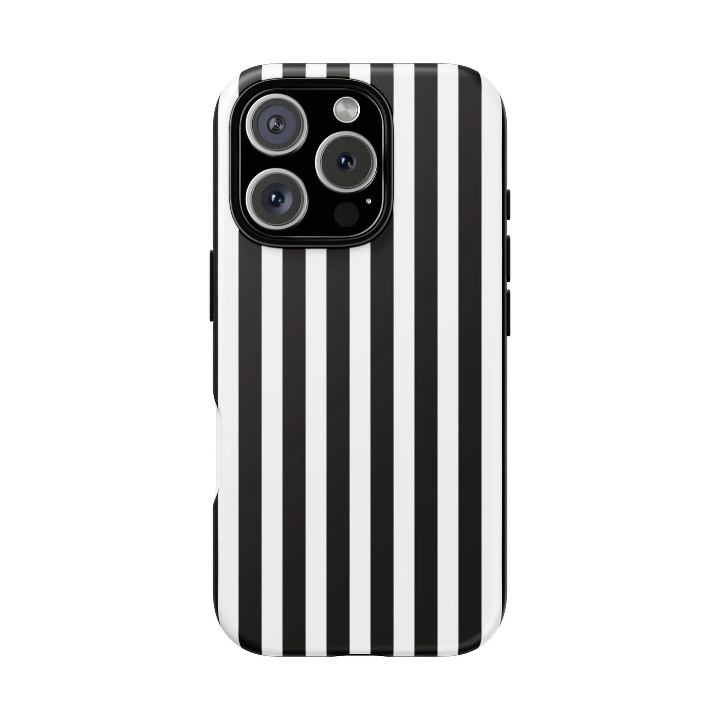 Black white horizontal stripe phone case cover with sleek modern design for iphone samsung galaxy s24 and google pixel back side