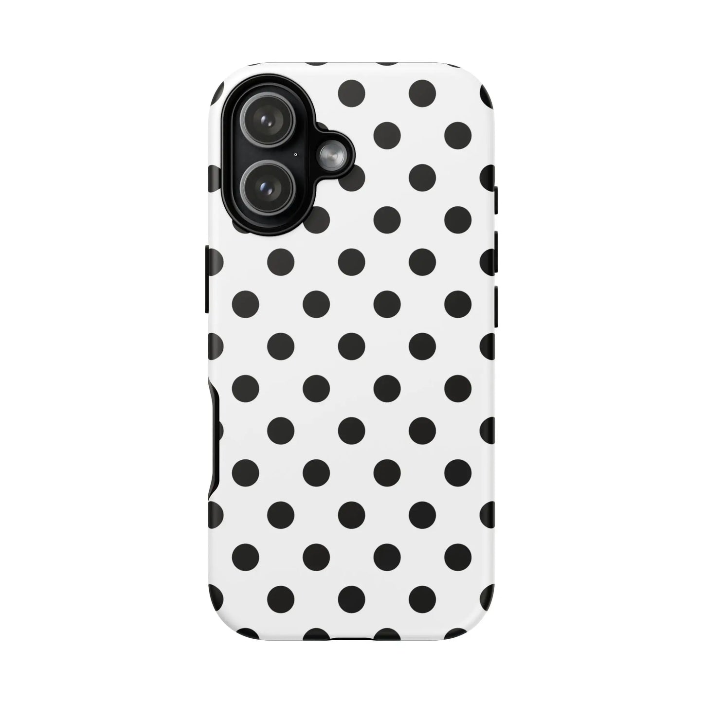 Black White Polka Dot Phone Case Cover. Phone accessories. - iPhone 17 / Matte - Mobile Phone Cases