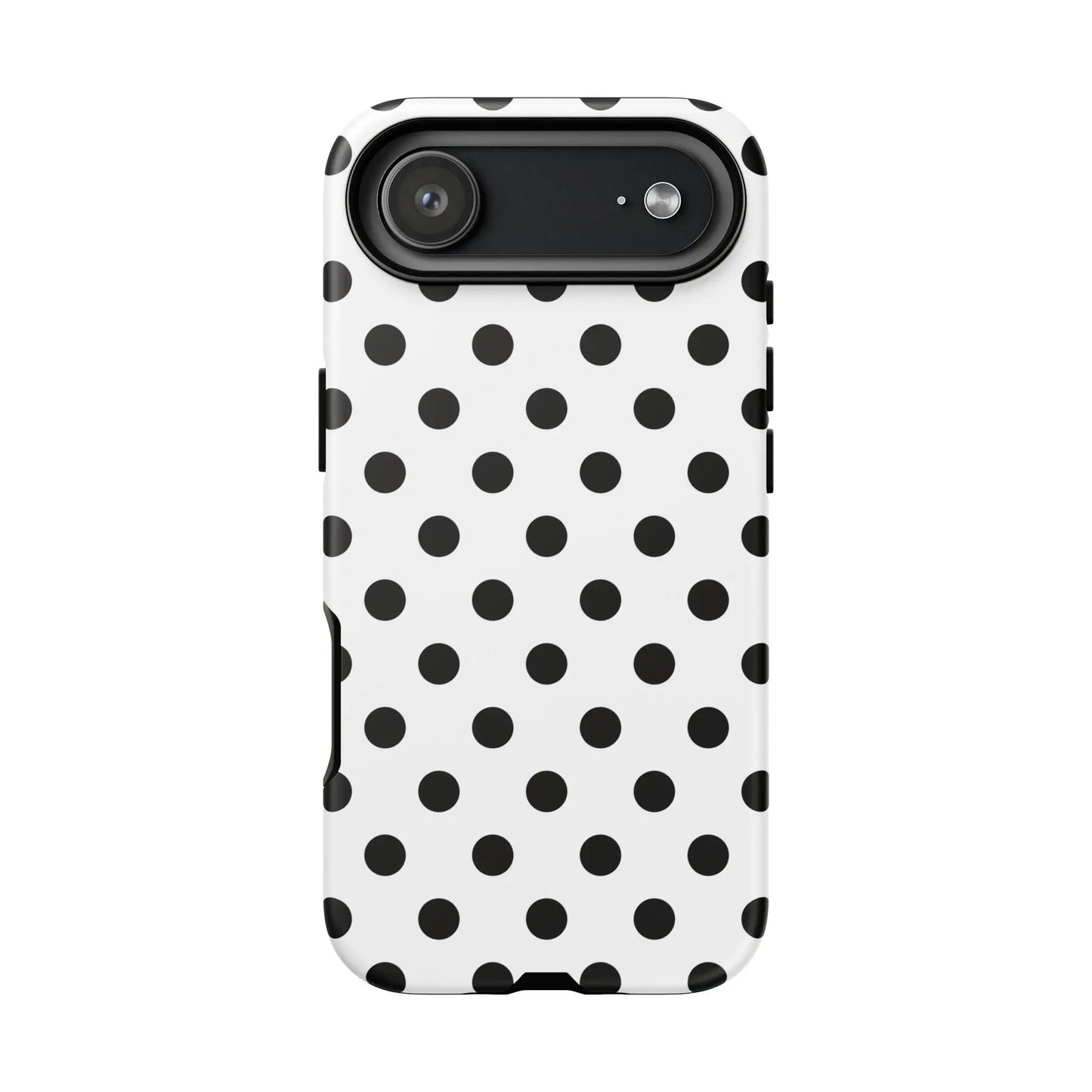 Black White Polka Dot Phone Case Cover. Phone accessories. - iPhone 17 Air / Matte - Mobile Phone Cases