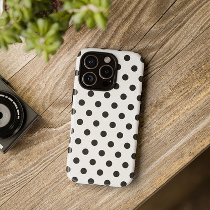 Black White Polka Dot Phone Case Cover. Phone accessories. - Mobile Phone Cases