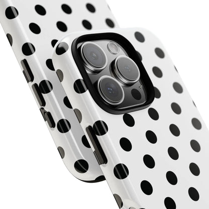Black White Polka Dot Phone Case Cover. Phone accessories. - Mobile Phone Cases