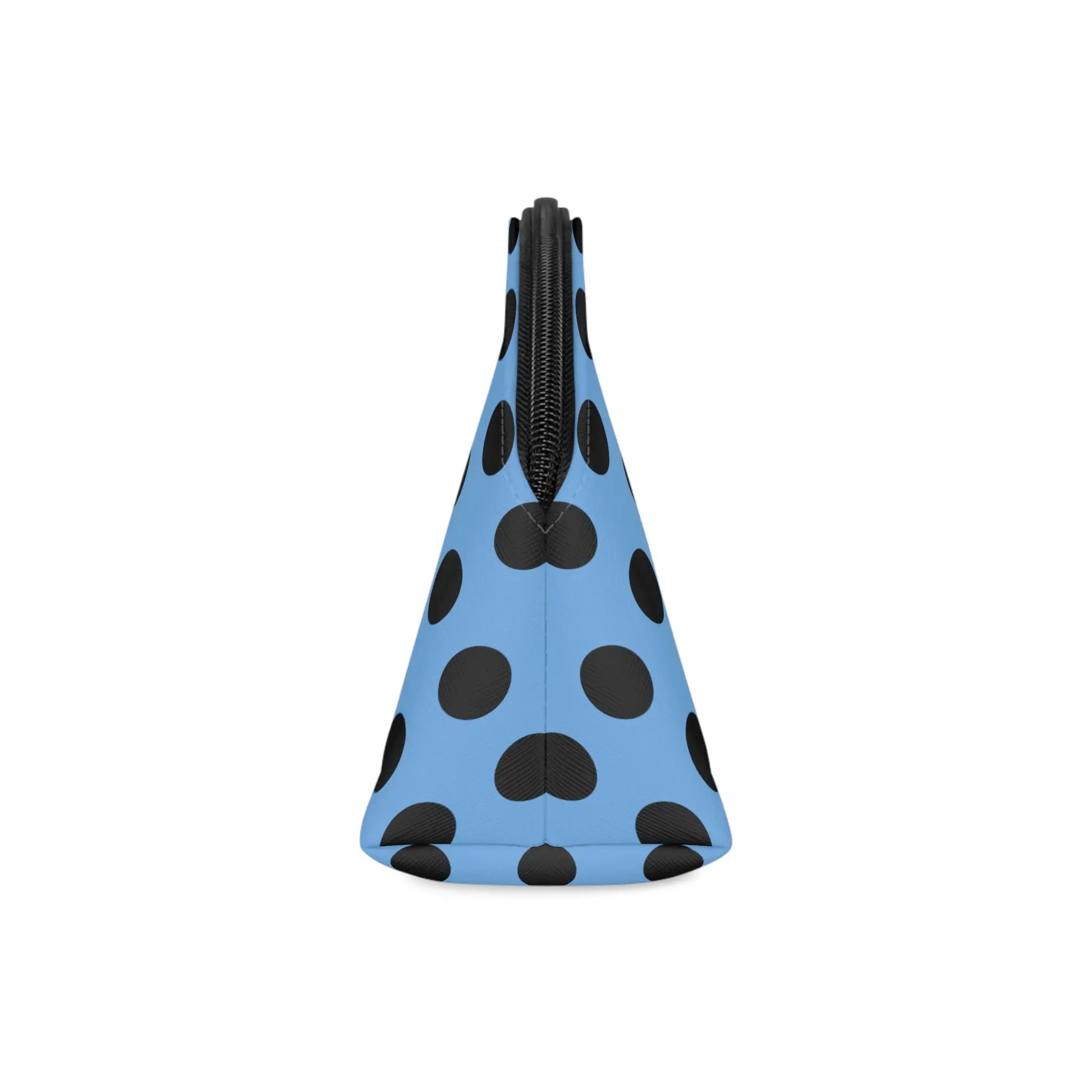Blue Black Polkadot Makeup Carry Bag