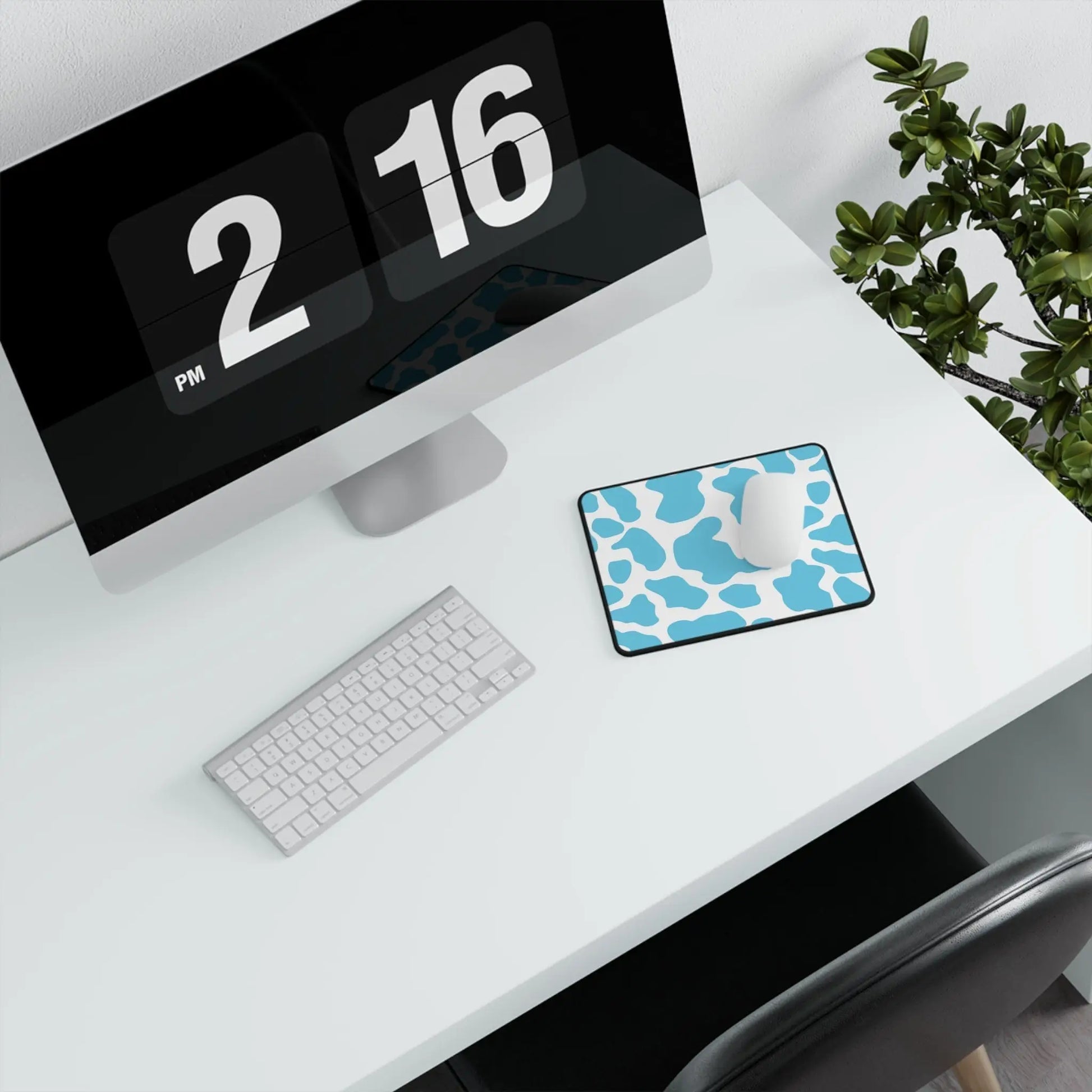 Blue Cow Print Non-Slip Gaming Mouse Pad - 9.5’’ × 8’’ - Home Decor