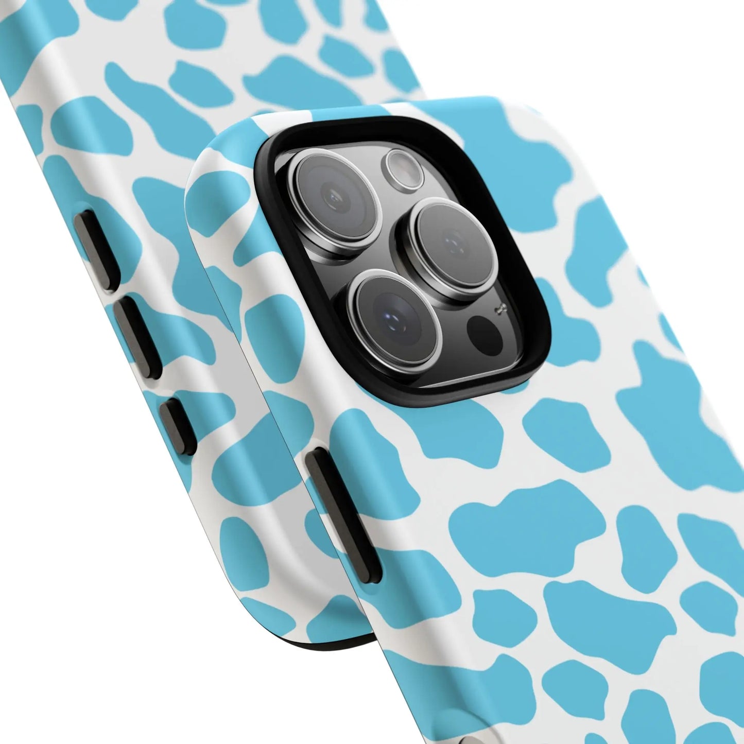 Blue White Cow Print Phone Case Cover - Phone Case