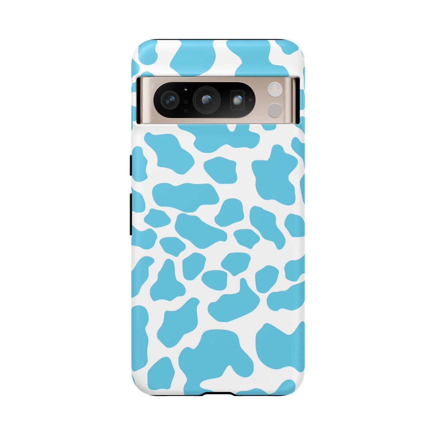 Blue White Cow Print Phone Case Cover - Google Pixel 8 Pro / Matte - Phone Case