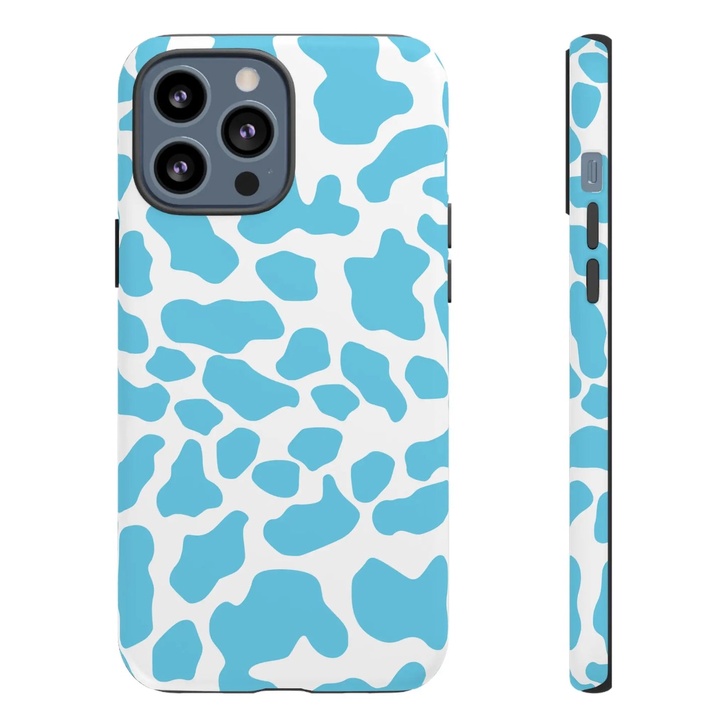 Blue White Cow Print Phone Case Cover - iPhone 13 Pro Max / Matte - Phone Case