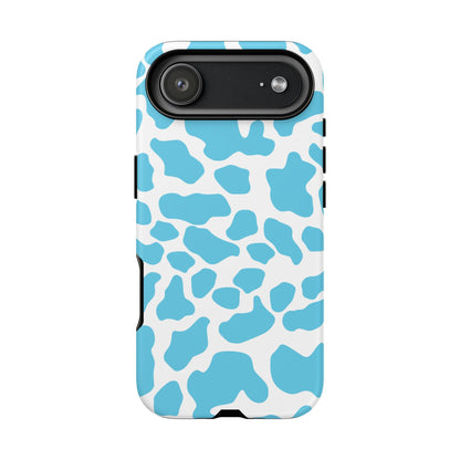 Blue White Cow Print Phone Case Cover - iPhone 17 Air / Matte - Phone Case