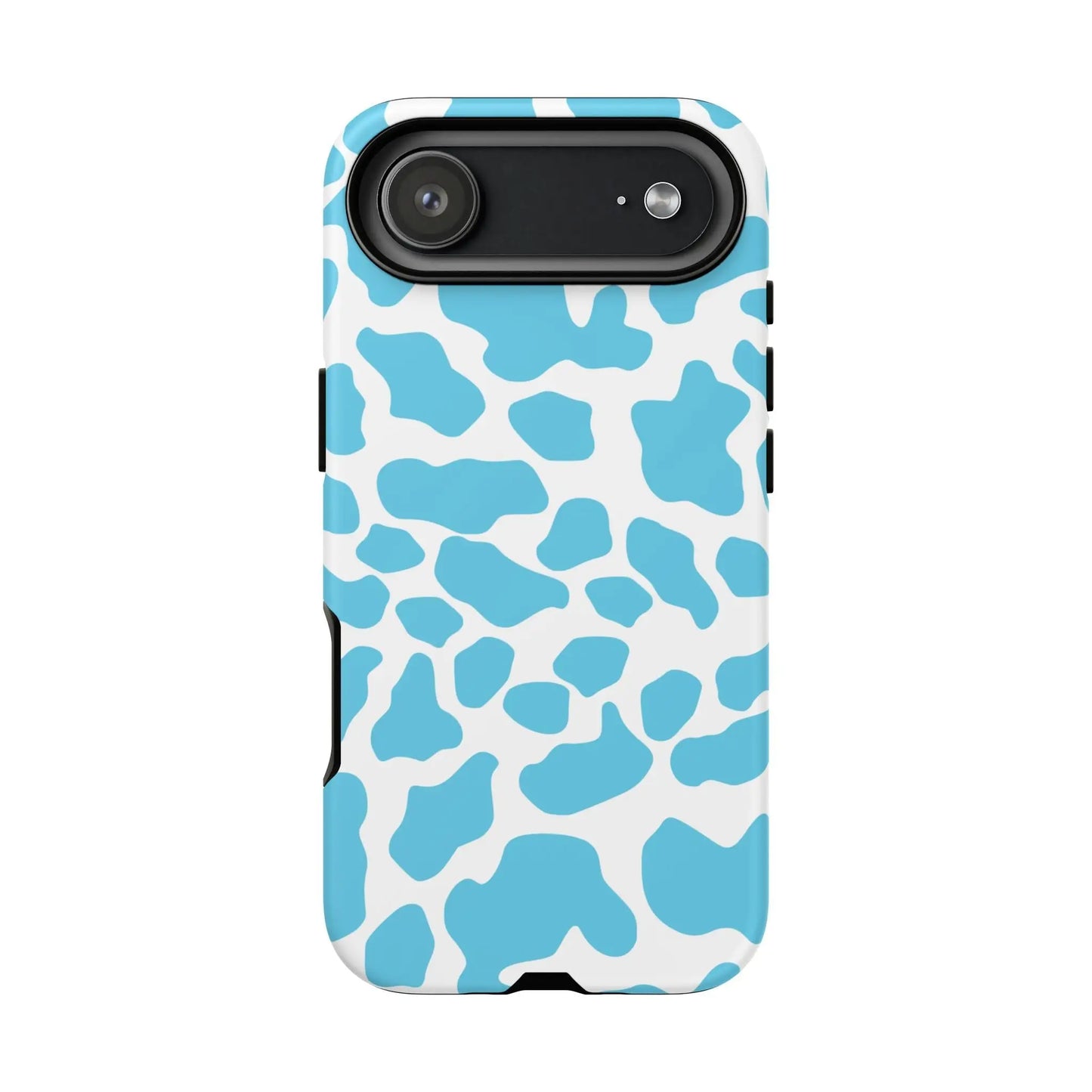 Blue White Cow Print Phone Case Cover - iPhone 17 Air / Matte - Phone Case